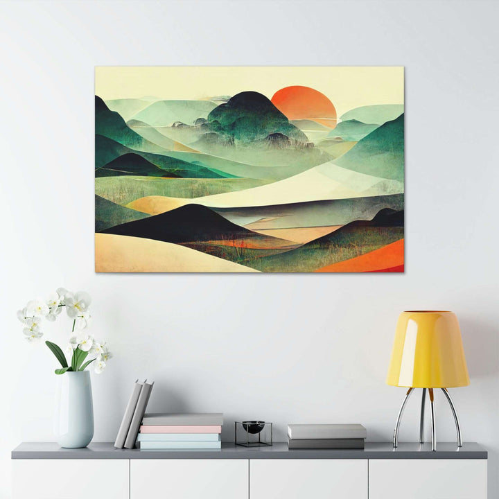 PopularityPro Vibrant Abstract Landscape Canvas Print