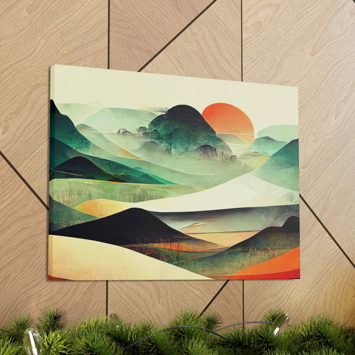 PopularityPro Vibrant Abstract Landscape Canvas Print