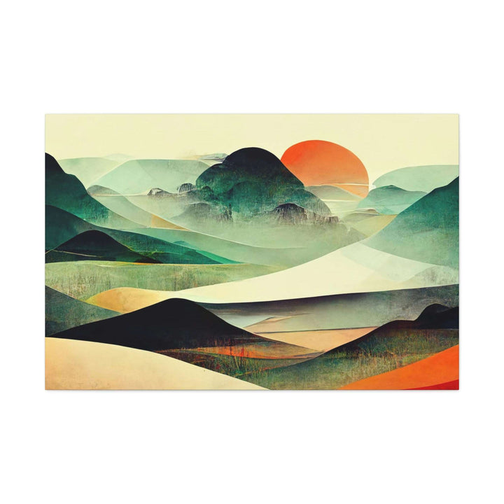 PopularityPro Vibrant Abstract Landscape Canvas Print