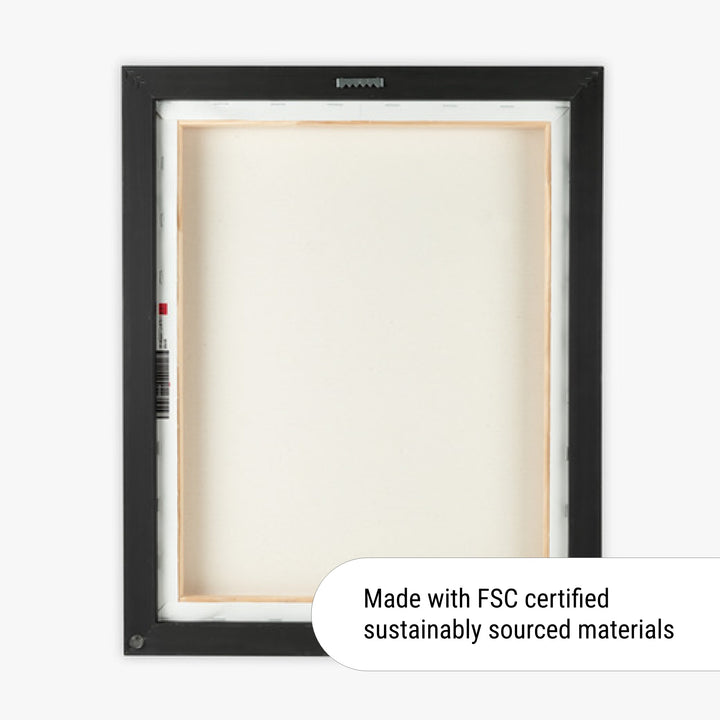 CIASARA modern framed wall art canvas back view with black frame and FSC certified materials