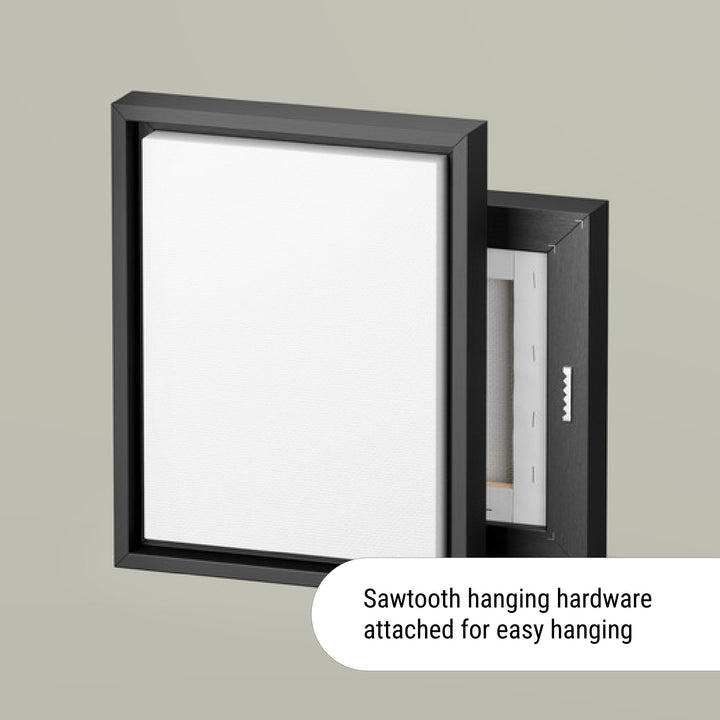 CIASARA modern framed wall art canvas with black frame and sawtooth hanging hardware for easy mounting