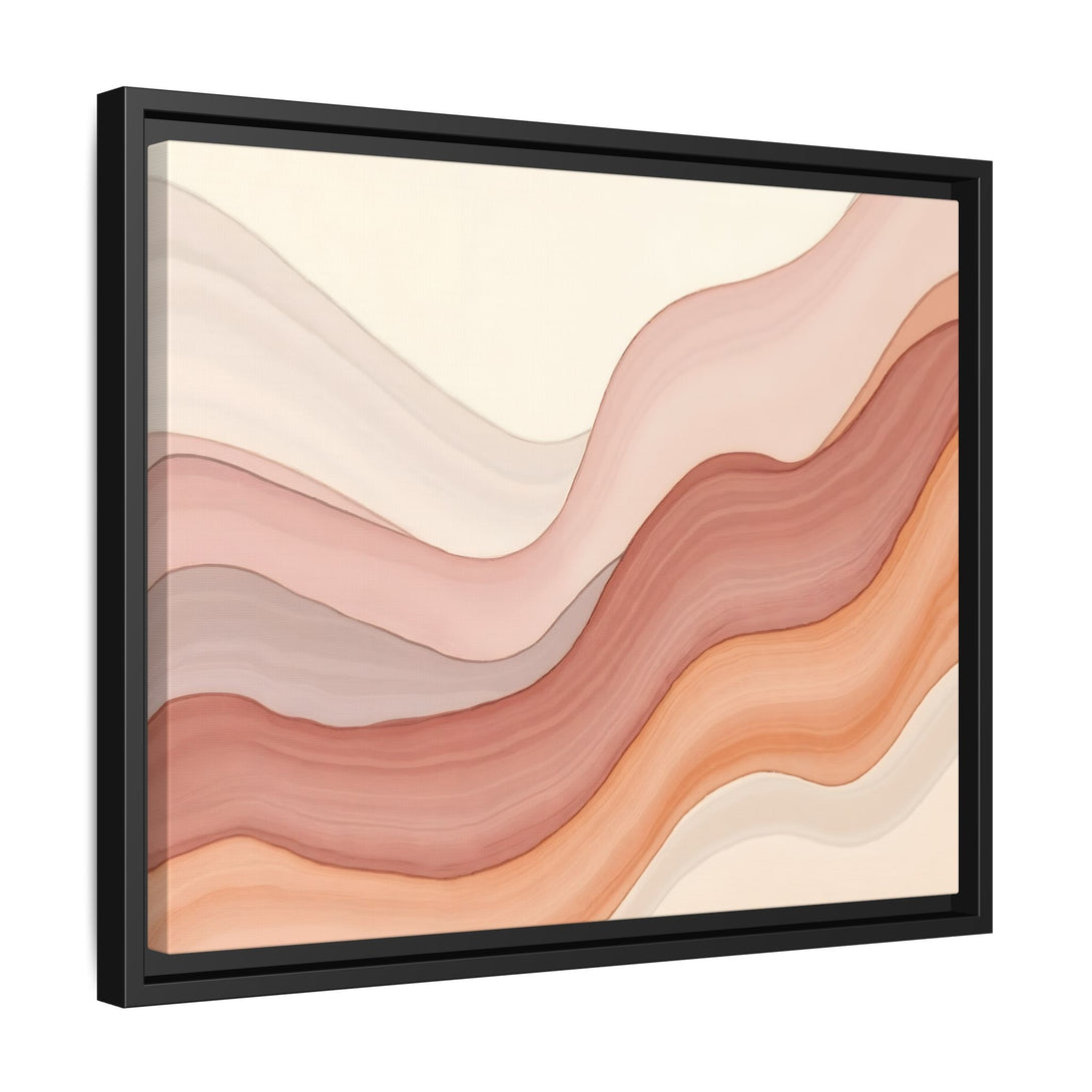 CIASARA abstract canvas with soft earth tones in a modern framed wall art design