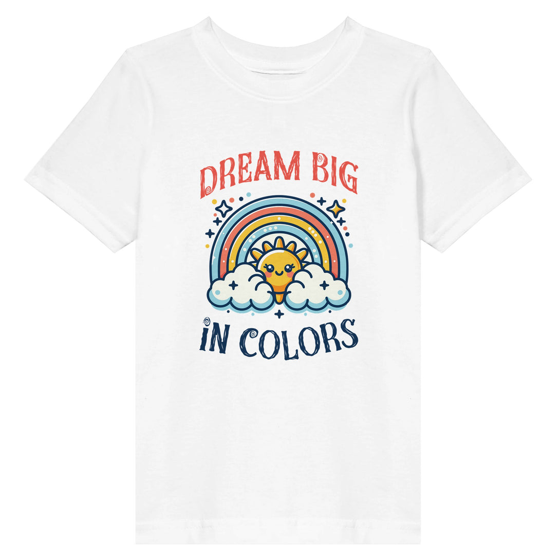 CIASARA boys colorful toddler t shirt with Dream Big in Colors sun and rainbow design