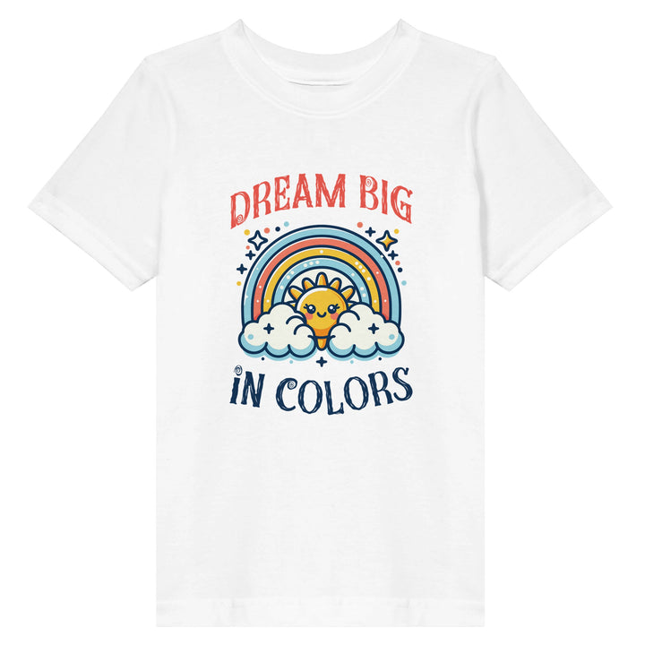 CIASARA boys colorful toddler t shirt with Dream Big in Colors sun and rainbow design