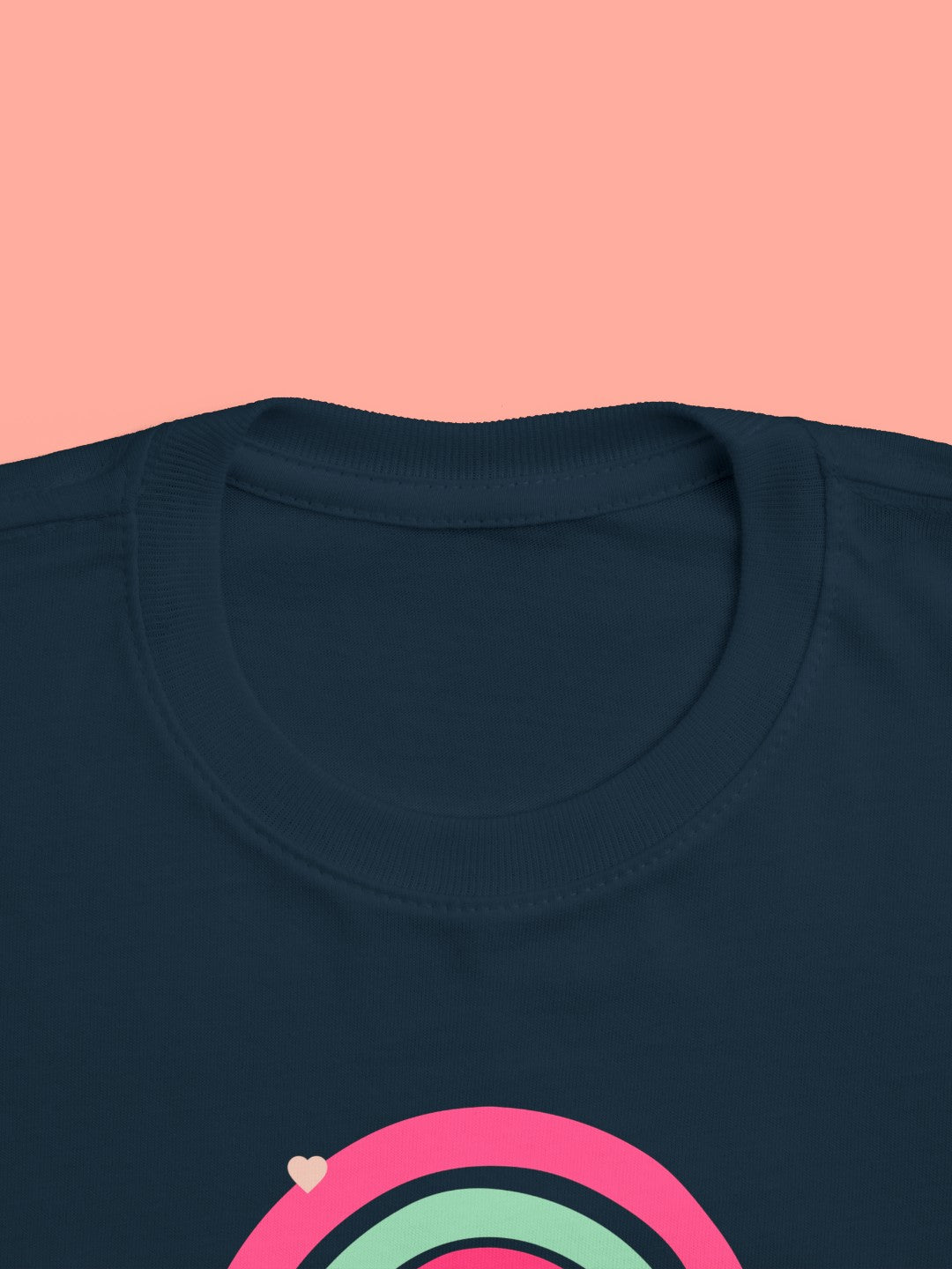 CIASARA cute rainbow toddler t-shirt in navy blue with colorful rainbow design for kids