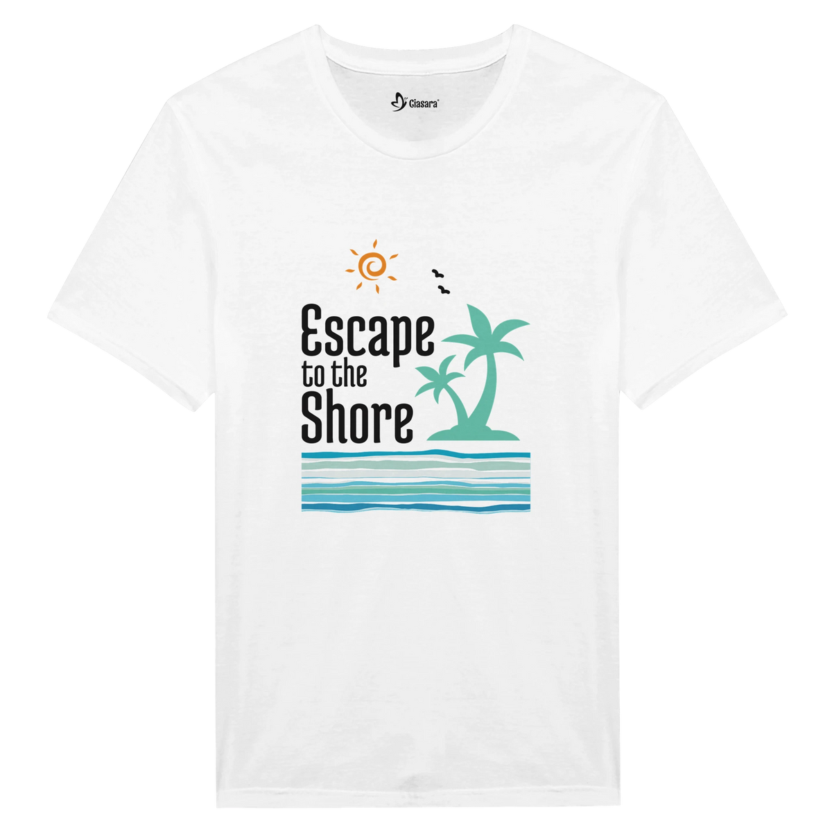 CIASARA Escape to the Shore Beach Graphic T-Shirt Women's Graphic Tee UK