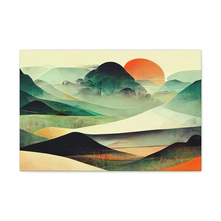 PopularityPro Vibrant Abstract Landscape Canvas Print