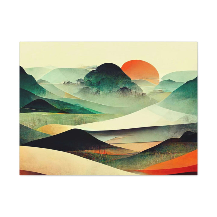 PopularityPro Vibrant Abstract Landscape Canvas Print