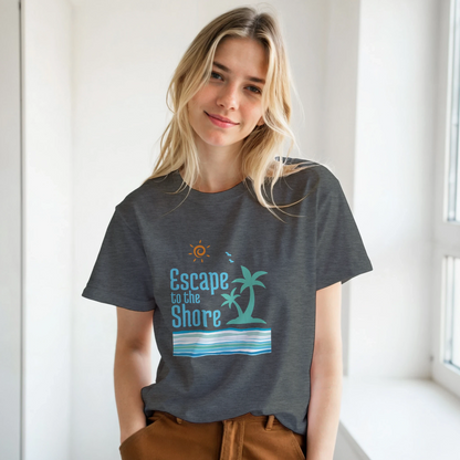 CIASARA Escape to the Shore Beach Graphic T-Shirt Women's Graphic Tee UK