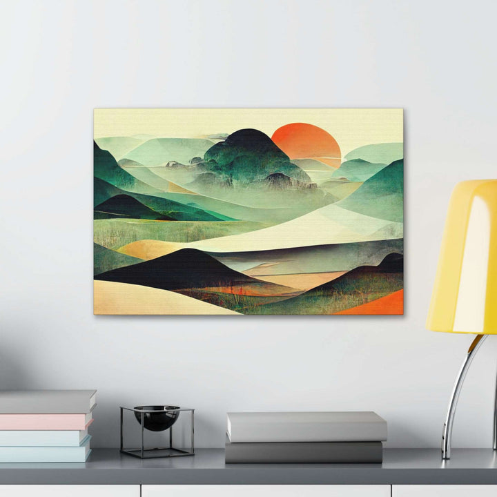 PopularityPro Vibrant Abstract Landscape Canvas Print