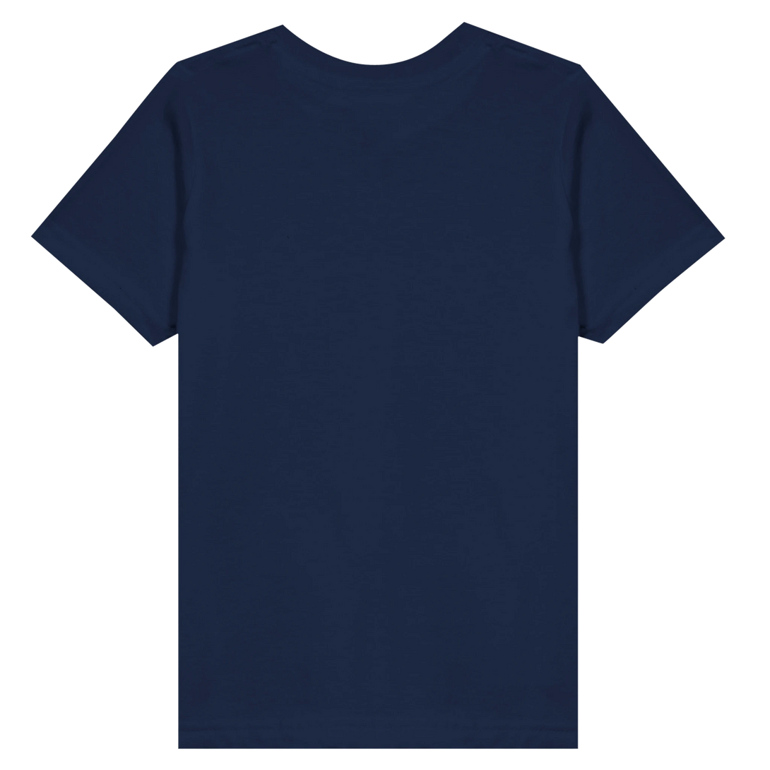 CIASARA navy blue cotton t shirt back view for children cute inspirational kids tee comfortable everyday wear