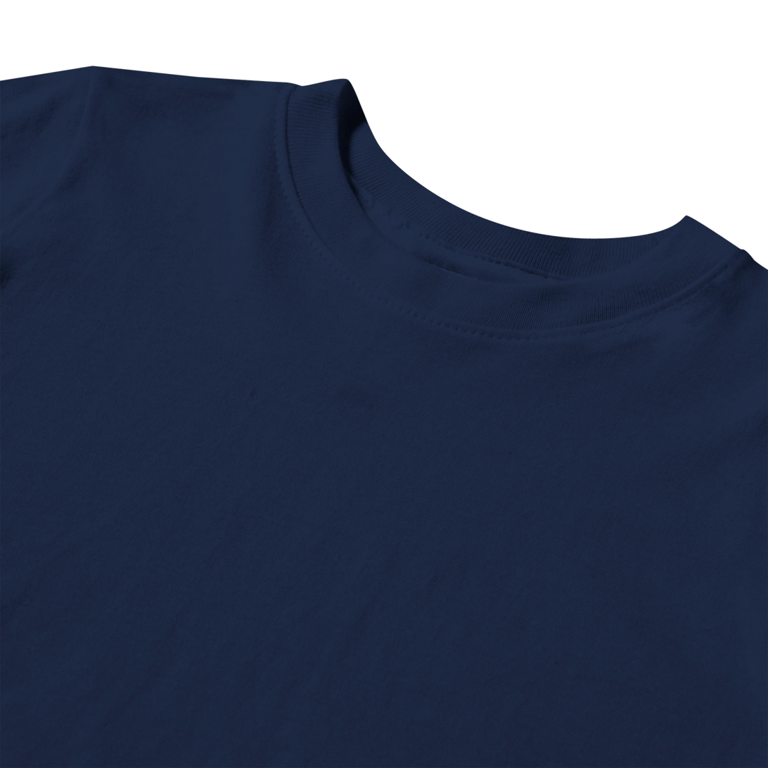 CIASARA navy crew neck t shirt close up soft cotton fabric cute inspirational kids tee for everyday wear