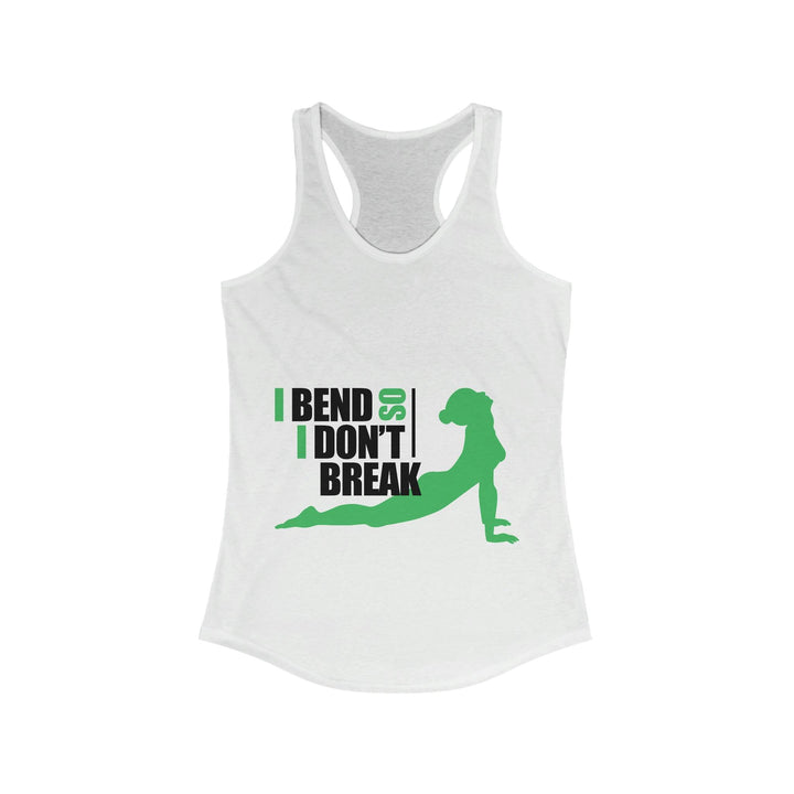 Women's Slim Fit Racerback Tank with I Don't Break Graphic Print - CIASARA