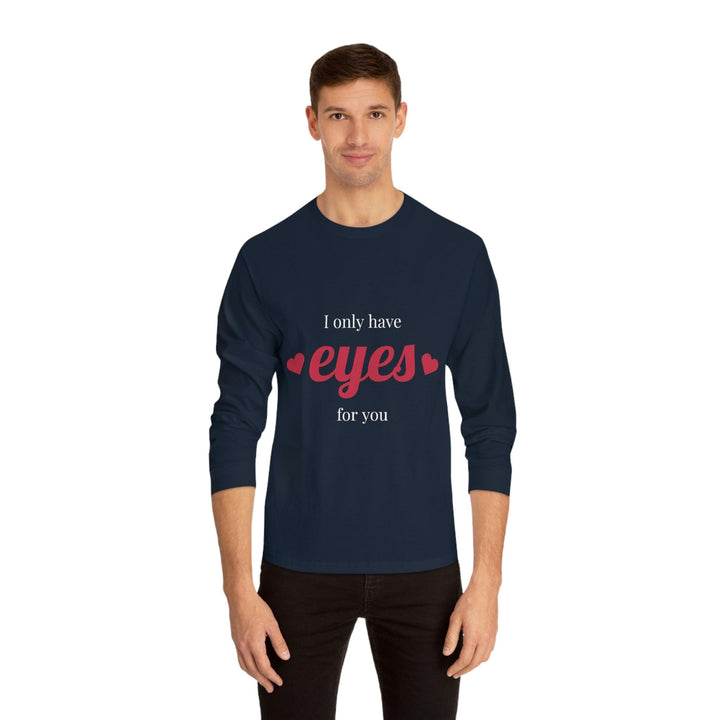 Unisex Classic Long Sleeve T-Shirt With Love Theme Design - CIASARA