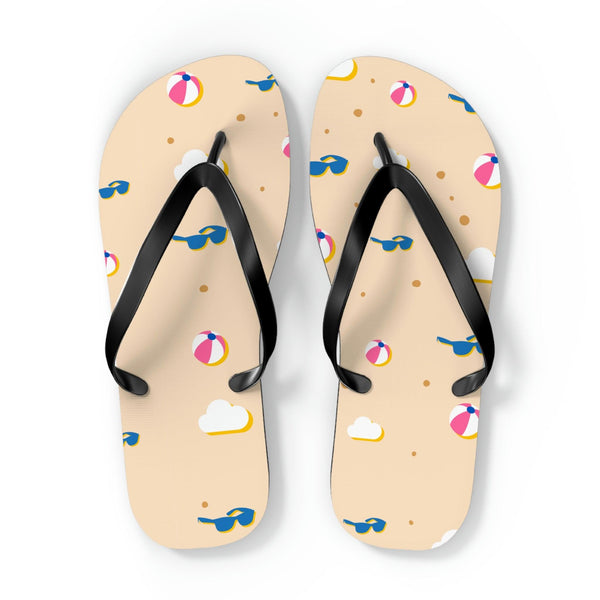 Women's Flip Flops with beach art pattern for Summer Escapades - CIASARA