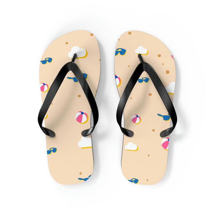 Women's Flip Flops with beach art pattern for Summer Escapades - CIASARA