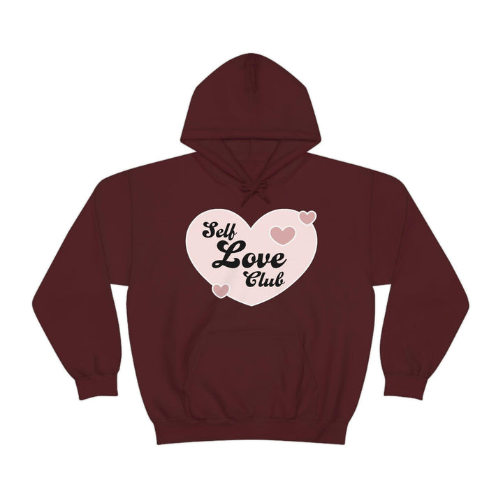 Women's Hooded Sweatshirt Printed with Self Love Club Design - CIASARA