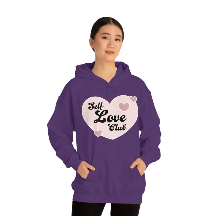 Women's Hooded Sweatshirt Printed with Self Love Club Design - CIASARA