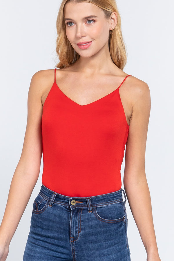 V-neck 2 Ply Cami Bodysuit