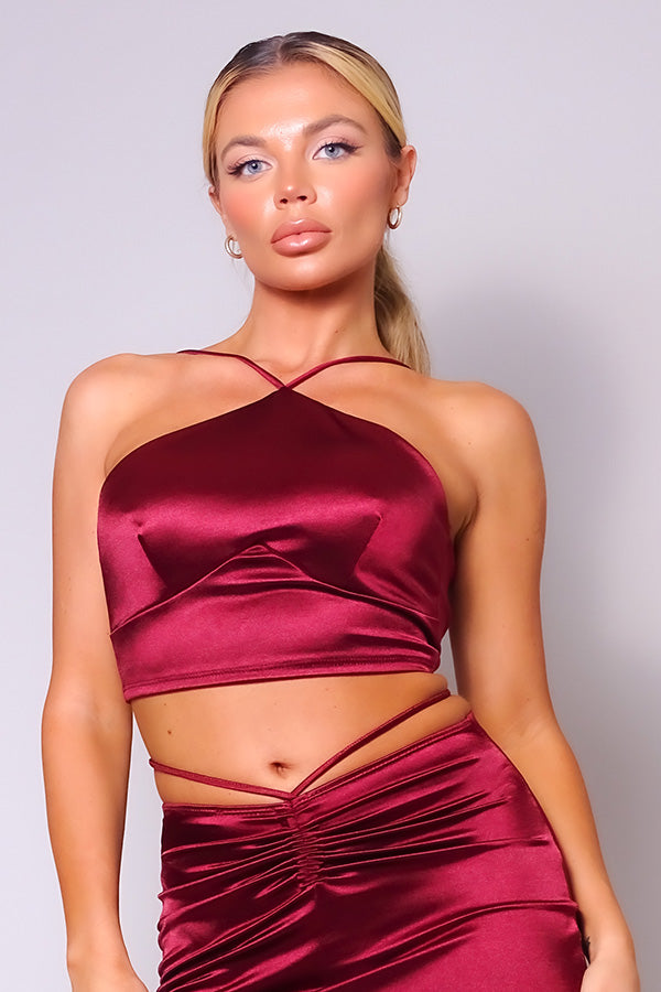 Women's Halter Front Crop Top