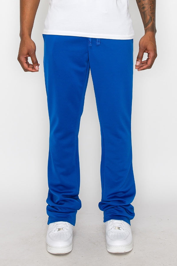 Solid Flare Stacked Track Pants