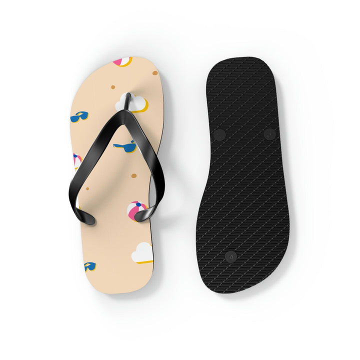 Women's Flip Flops with beach art pattern for Summer Escapades - CIASARA