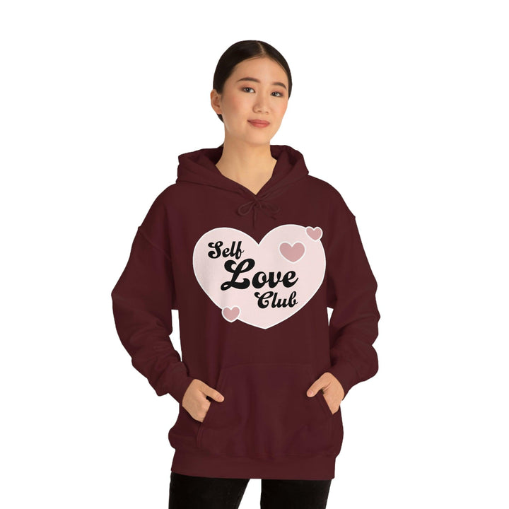 Women's Hooded Sweatshirt Printed with Self Love Club Design - CIASARA