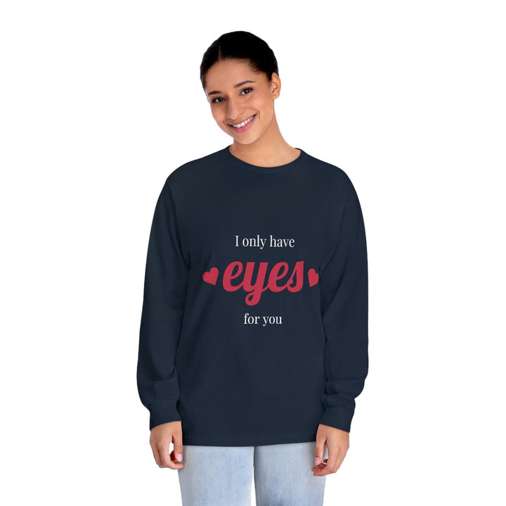 Unisex Classic Long Sleeve T-Shirt With Love Theme Design - CIASARA