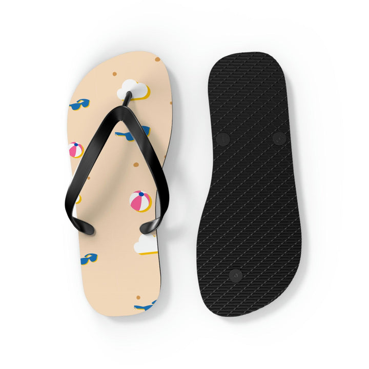 Women's Flip Flops with beach art pattern for Summer Escapades - CIASARA