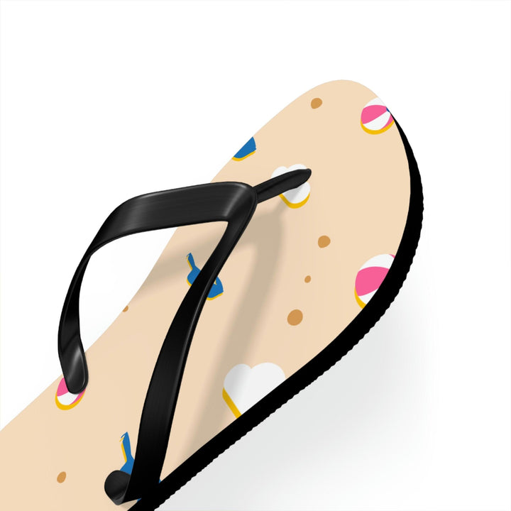 Women's Flip Flops with beach art pattern for Summer Escapades - CIASARA