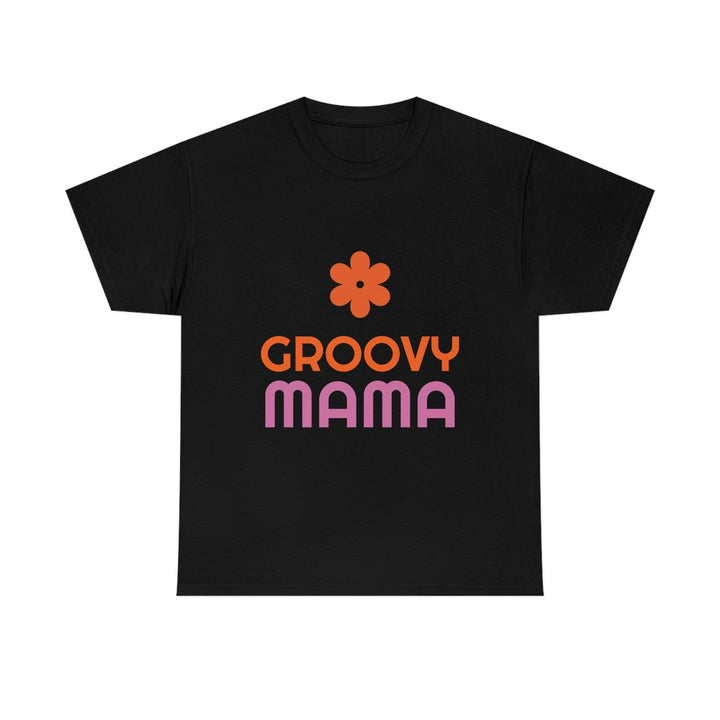 Premium Heavy Cotton Tee for Women with Groovy Mama Design by PopularityPro - CIASARA