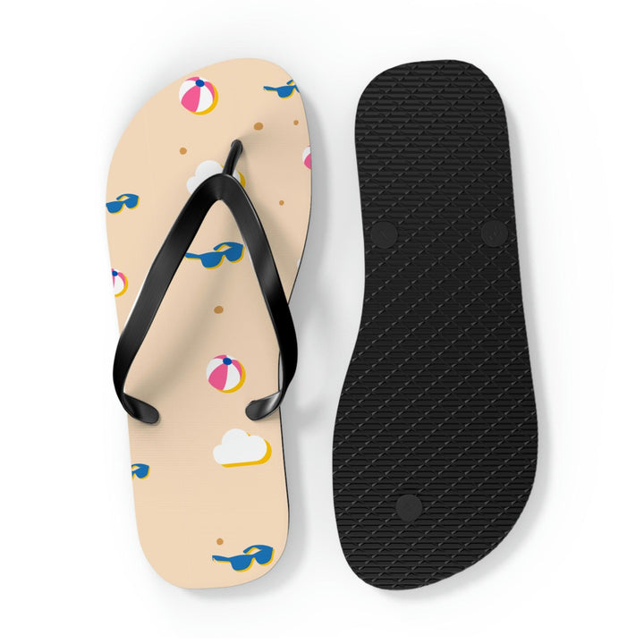 Women's Flip Flops with beach art pattern for Summer Escapades - CIASARA